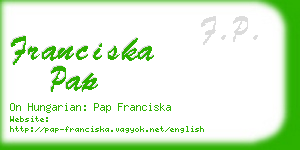 franciska pap business card